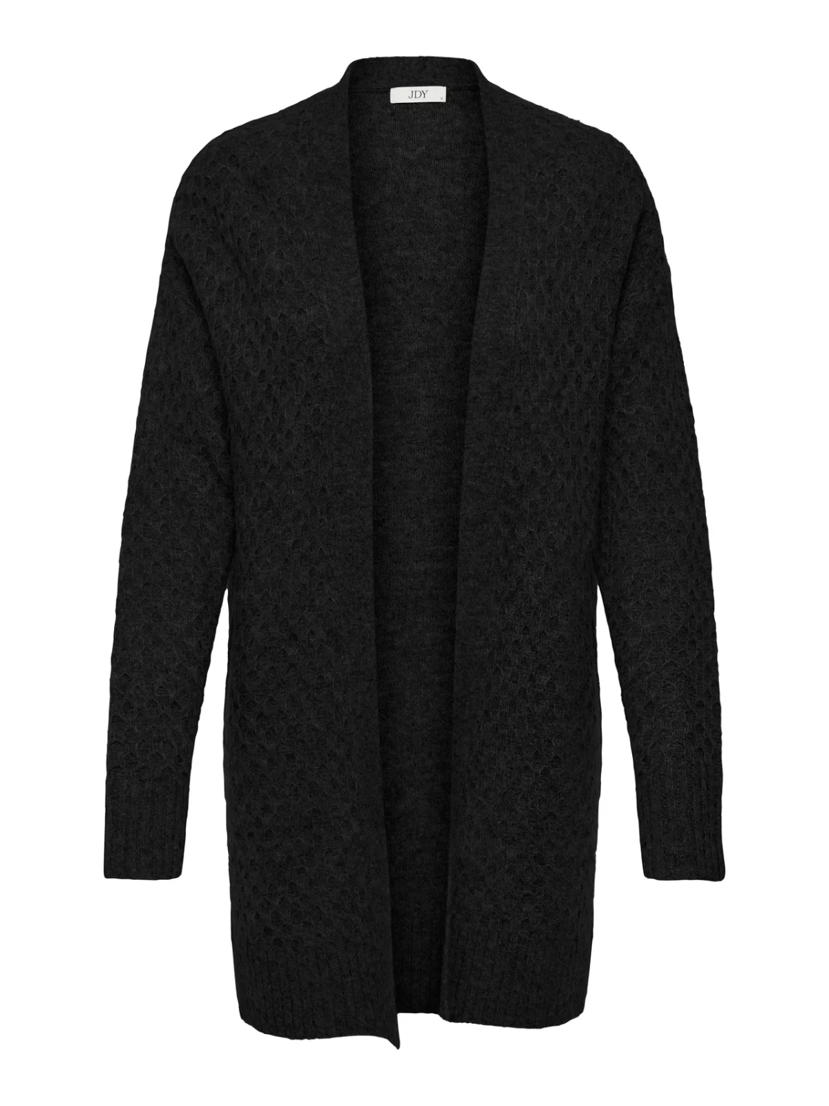 JDYBIGUM L/S LONG OPEN CARDIGAN Black