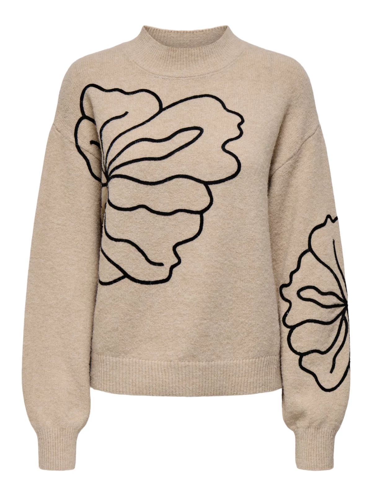 JDYJELLA L/S FLOWER PULLOVER Cement