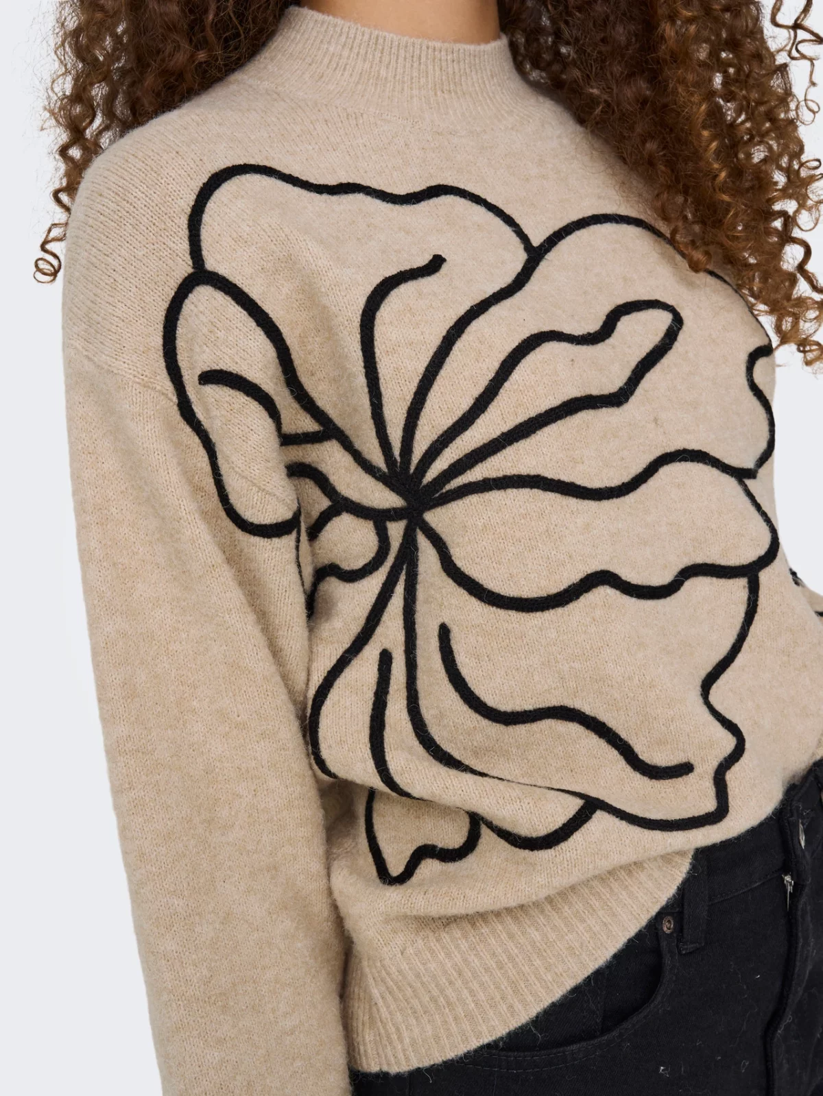 JDYJELLA L/S FLOWER PULLOVER Cement - Bild 6