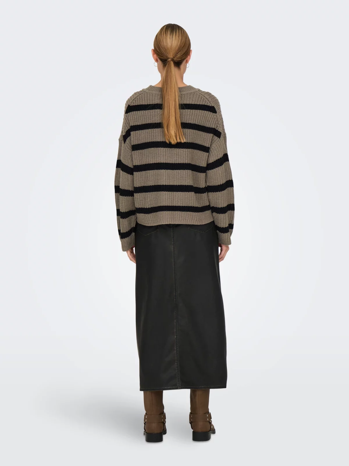 JDYJUSTY L/S STRIPE PULLOVER Walnut - Bild 4