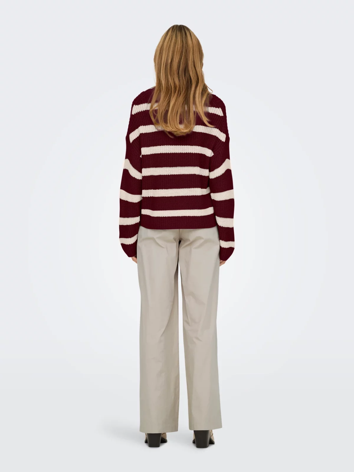 JDYJUSTY L/S STRIPE PULLOVER Cabernet - Bild 4