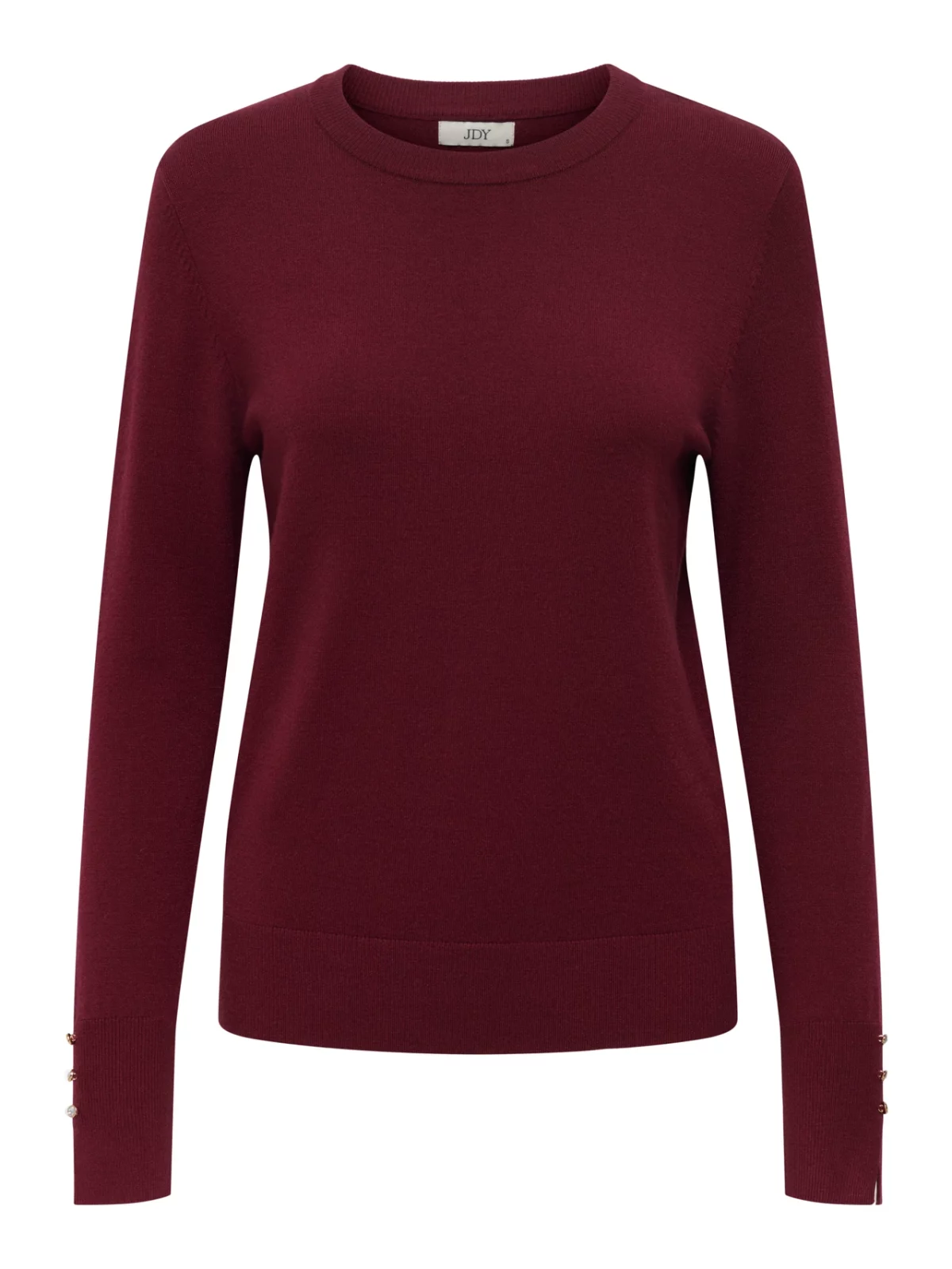 JDYMALOU L/S ON BUTTON PULLOVER Cabernet