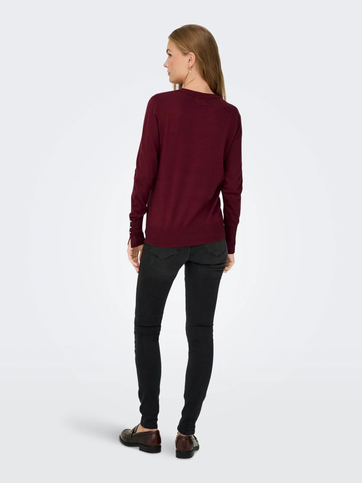 JDYMALOU L/S ON BUTTON PULLOVER Cabernet - Bild 5