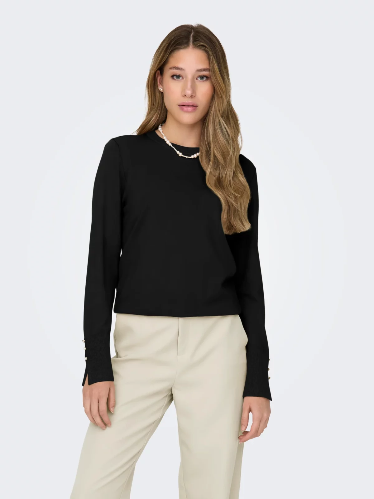 JDYMALOU L/S ON BUTTON PULLOVER Black - Bild 3