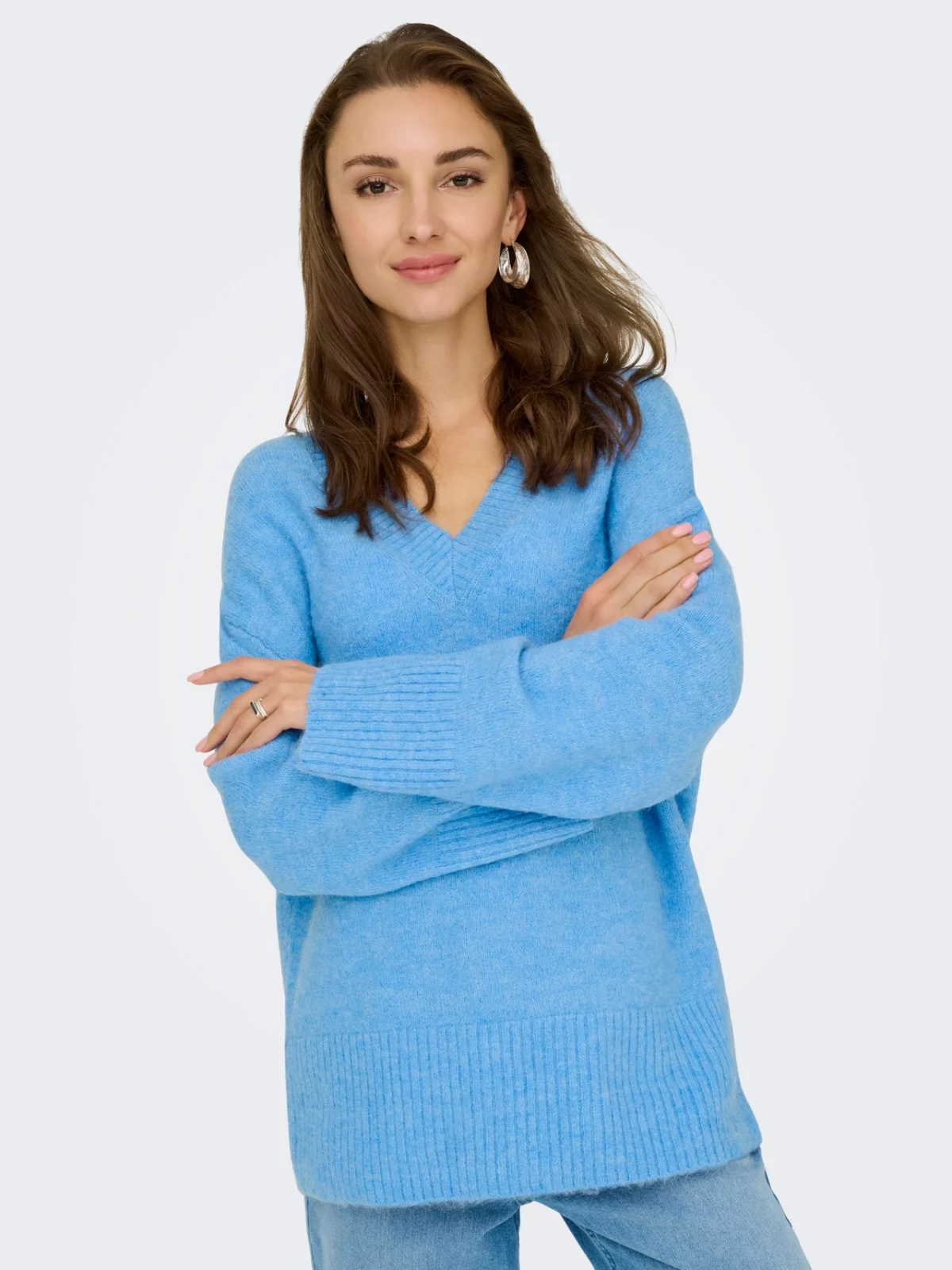 JDYMARINA L/S V-NECK PULLOVER Ebb and Flow - Bild 4