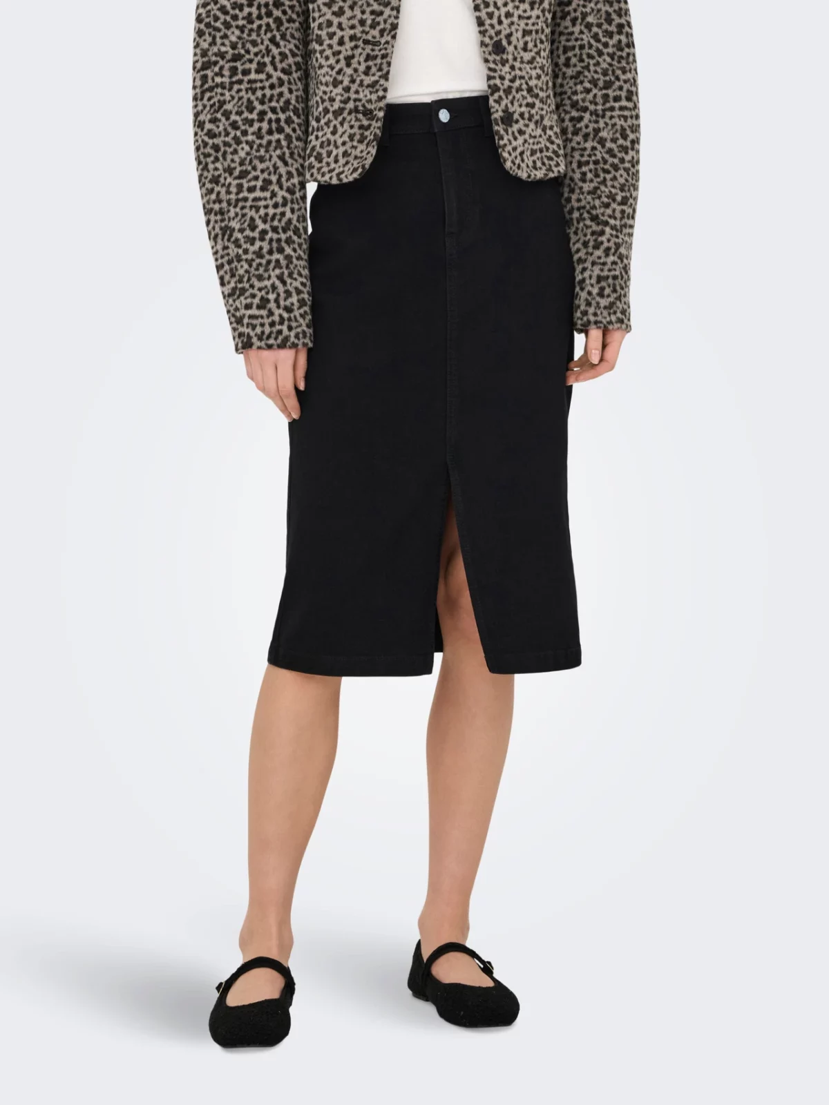 JDYMOON MIDI SLIT SKIRT Black Denim - Bild 3