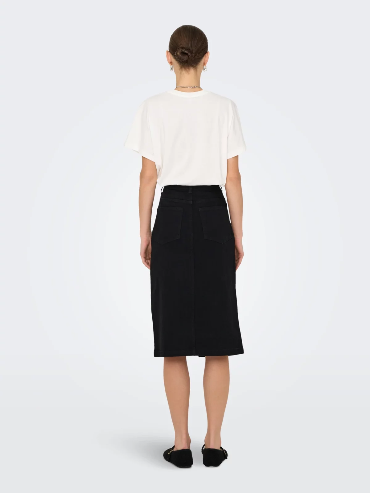 JDYMOON MIDI SLIT SKIRT Black Denim - Bild 5