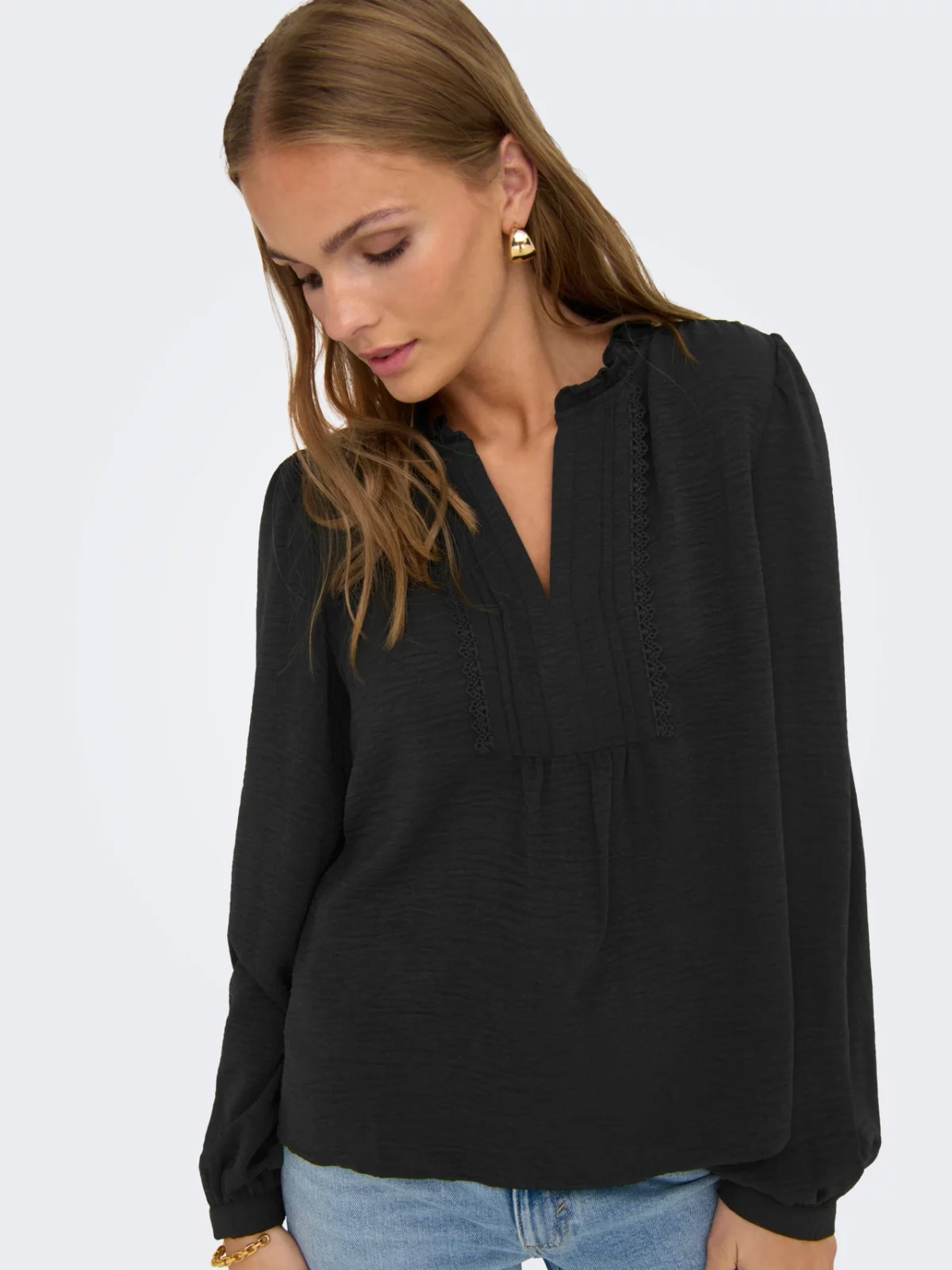 JDYRACHEL LIFE L/S PINTUCK TOP Black - Bild 5