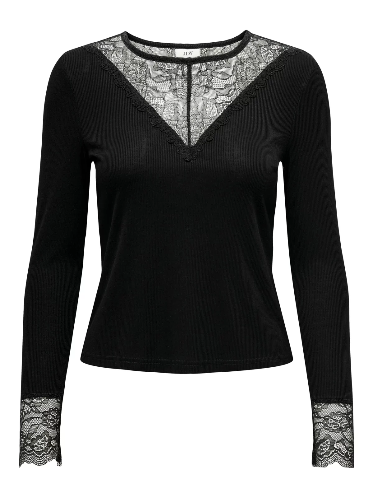 JDYROXY L/S LACE TOP Black
