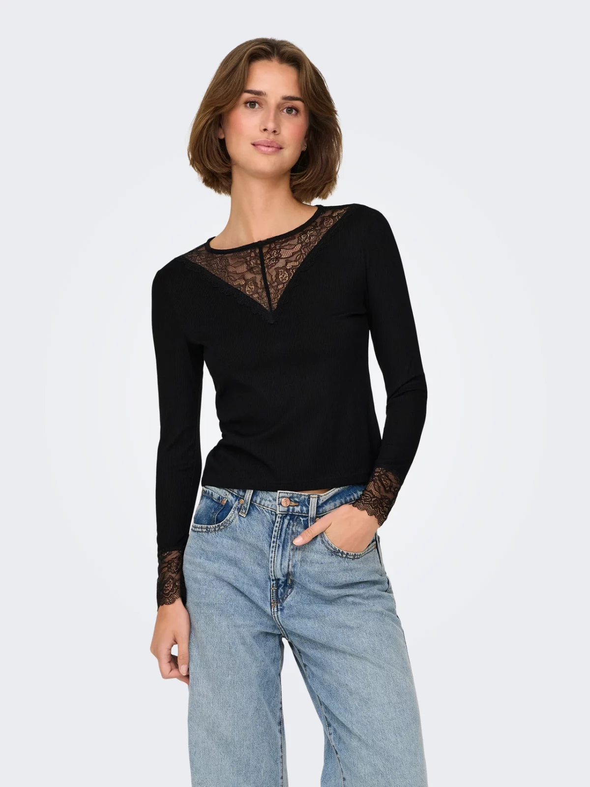 JDYROXY L/S LACE TOP Black - Bild 3