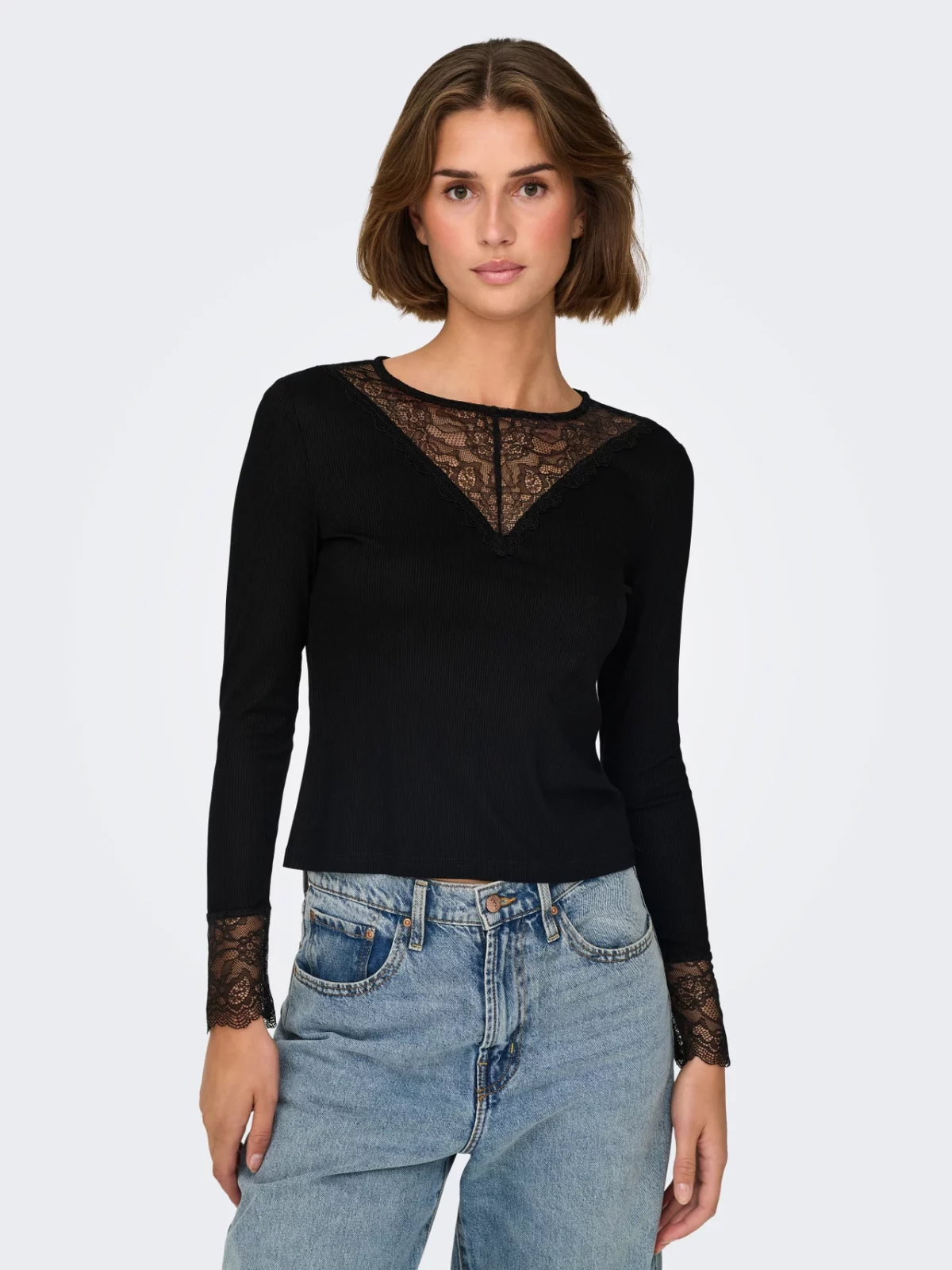 JDYROXY L/S LACE TOP Black - Bild 4