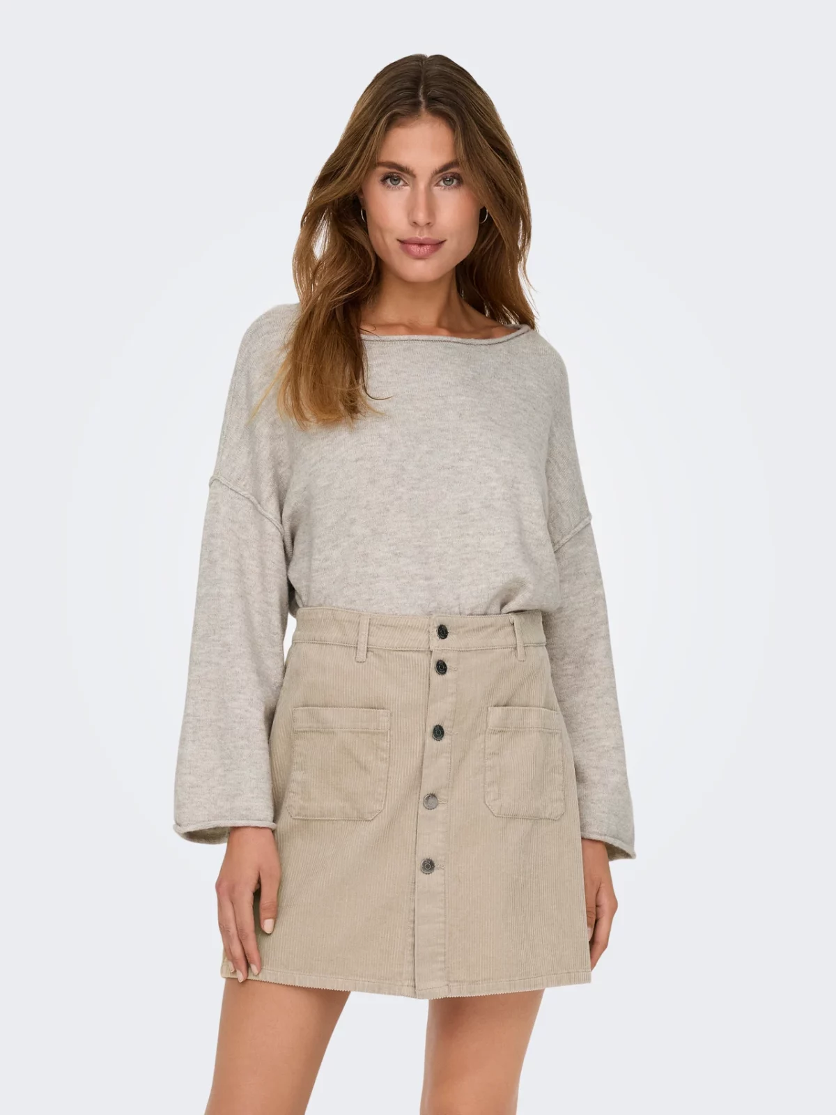 JDYRUE LIFE L/S BOAT NECK PULLOVER Chateau Gray - Bild 3