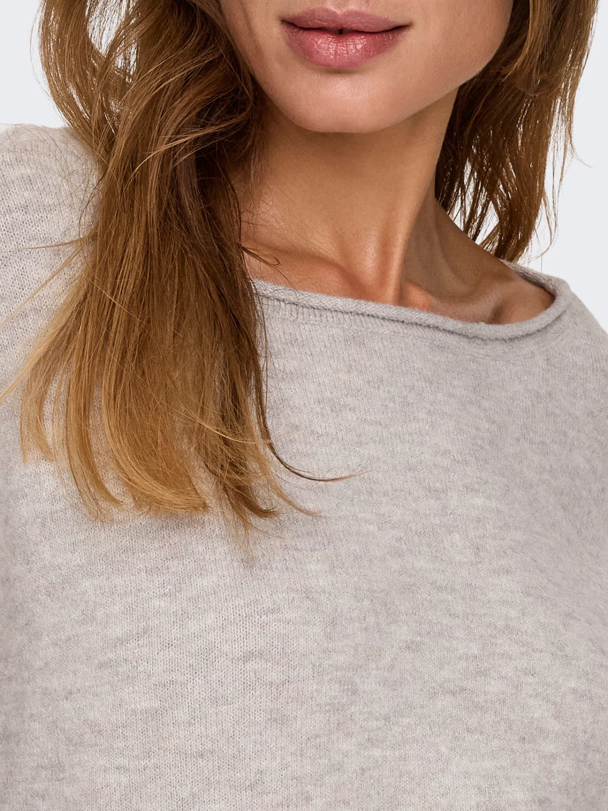 JDYRUE LIFE L/S BOAT NECK PULLOVER Chateau Gray - Bild 6