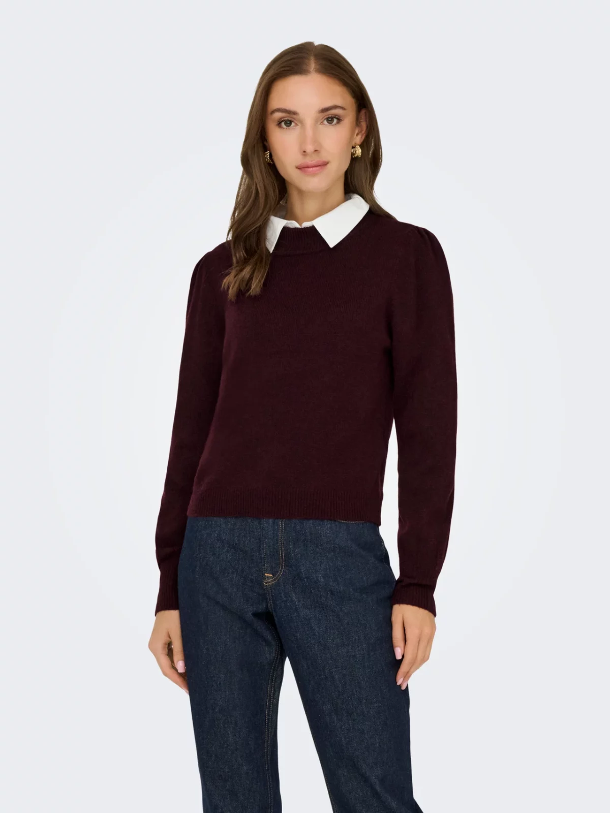 JDYRUE L/S PULLOVER Maroon Banner - Bild 3