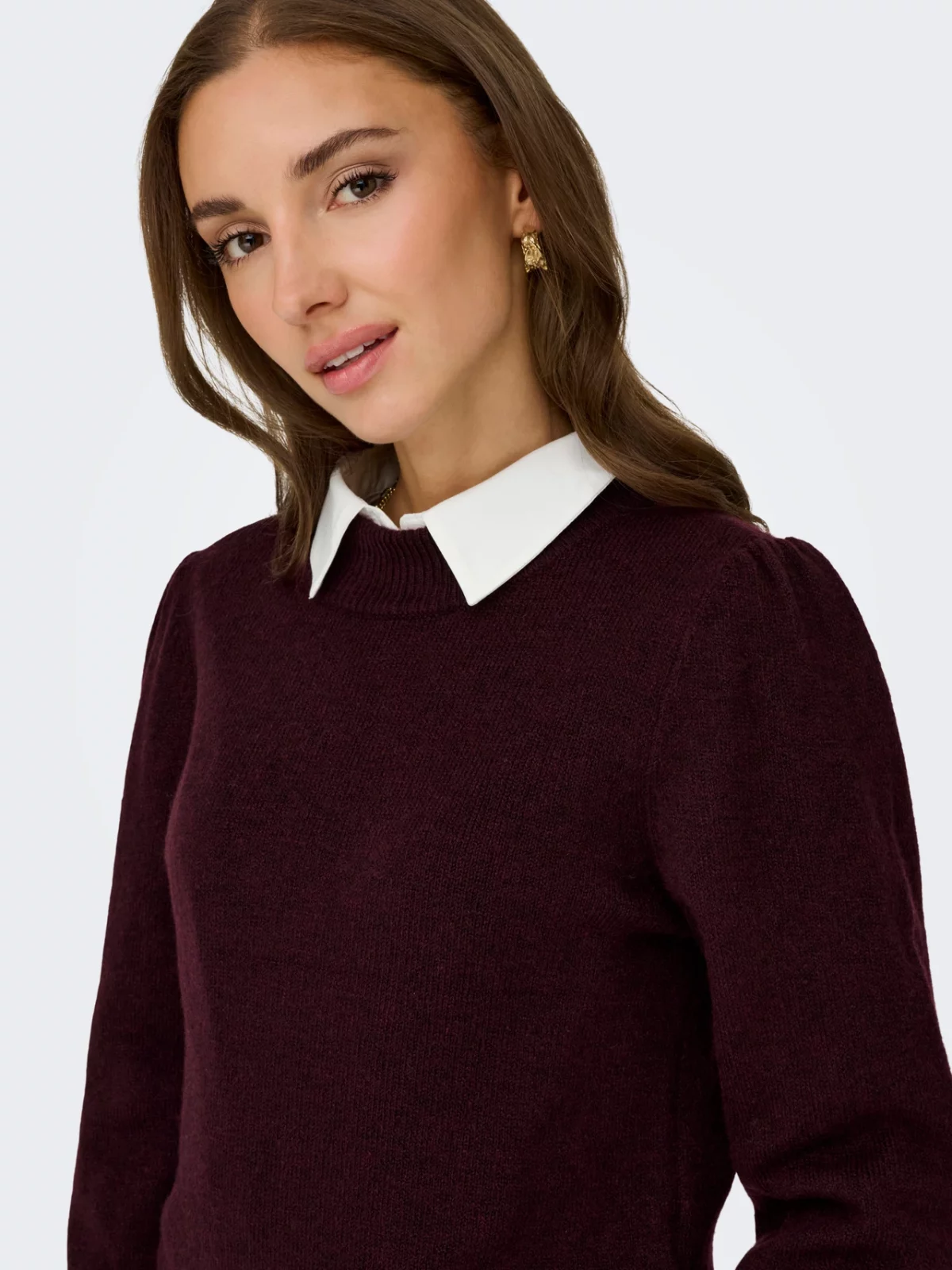 JDYRUE L/S PULLOVER Maroon Banner - Bild 4