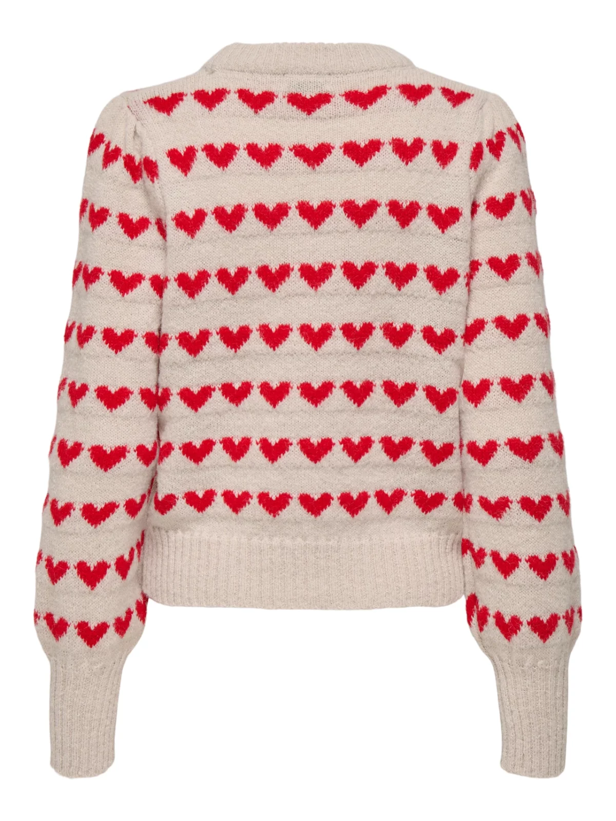 JDYSIGRID LIFE L/S PUFF PULLOVER HEART Mars Red - Bild 2