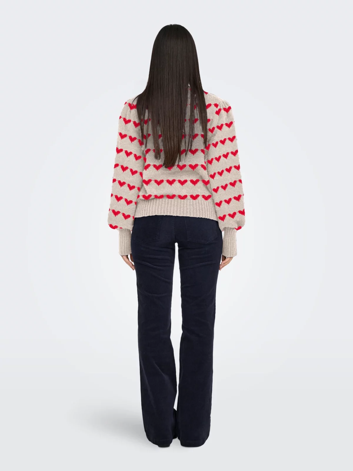 JDYSIGRID LIFE L/S PUFF PULLOVER HEART Mars Red - Bild 4