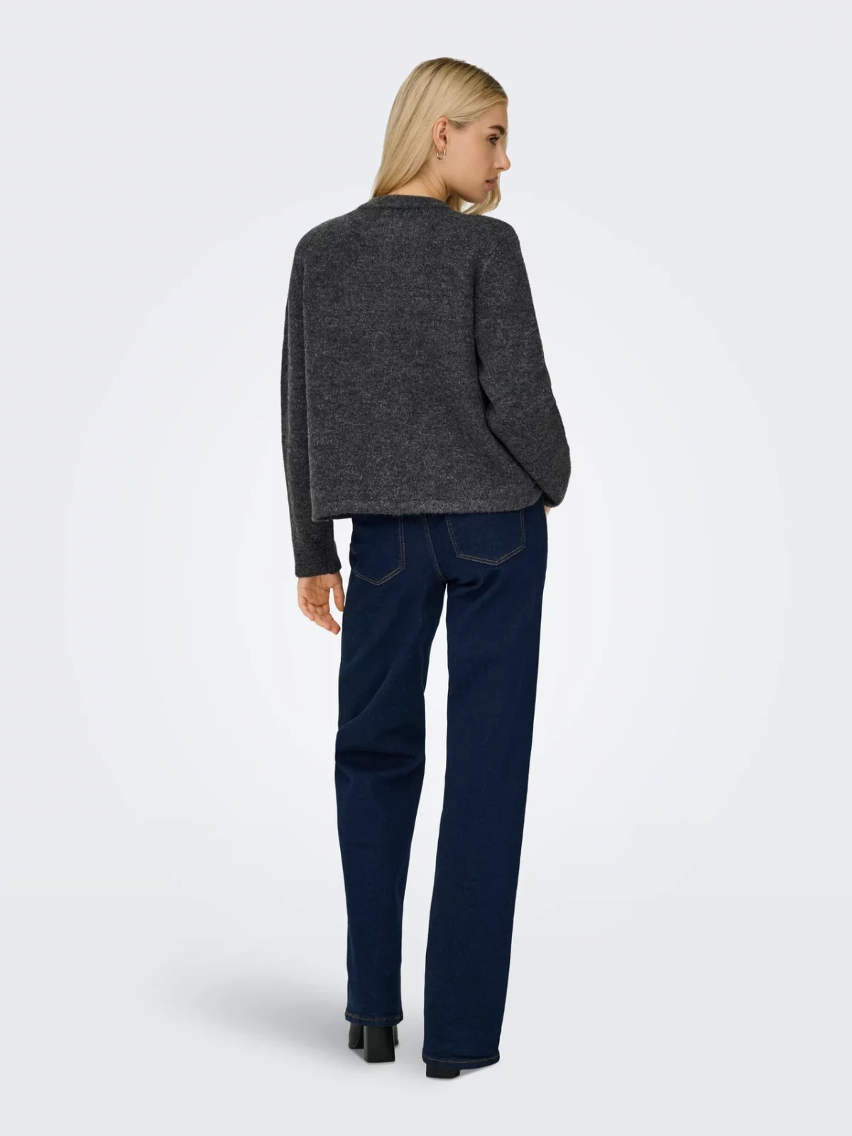 ONLALTOS LIFE ONE BUTTON CARDIGAN Dark Grey Melange - Bild 6