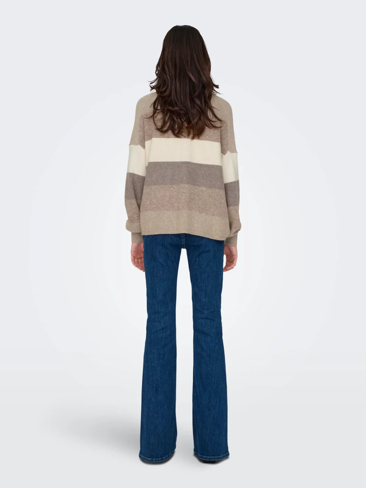 ONLATIA L/S STRIPE PULLOVER Feather Gray - Bild 5