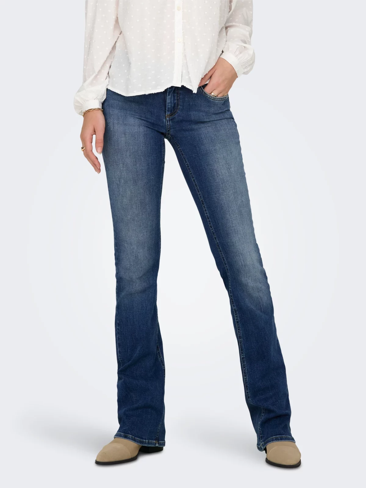 ONLBLUSH LW FLARED Medium Blue Denim - Bild 3