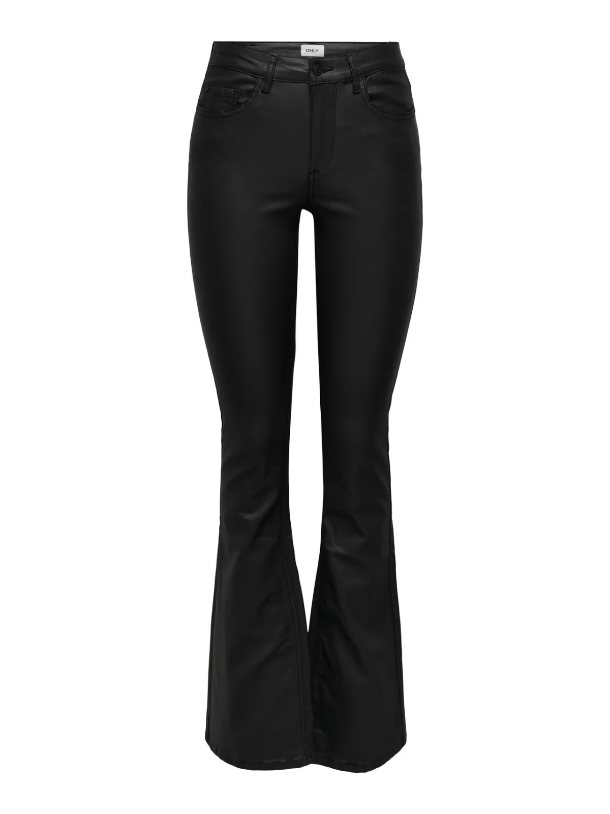 ONLBLUSH MID FLARED COATED Black