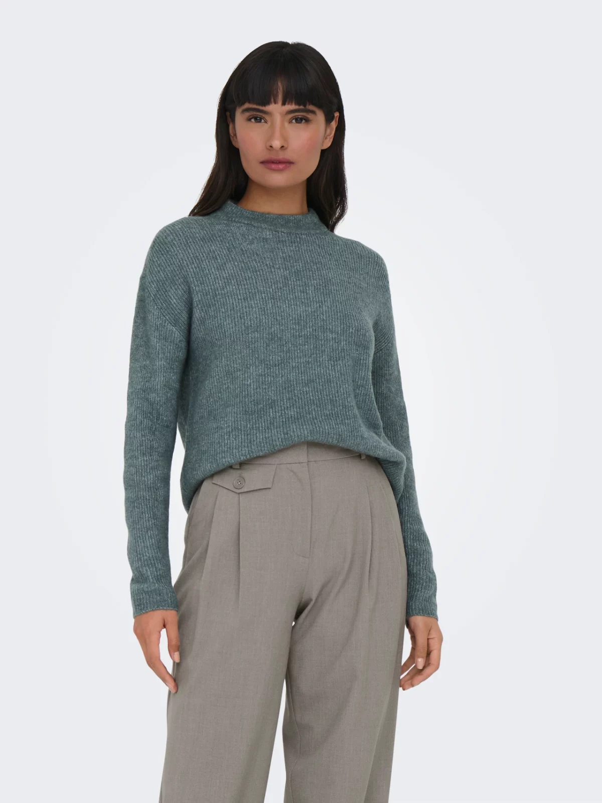 ONLCAMILLA O-NECK L/S PULLOVER Balsam Green - Bild 3