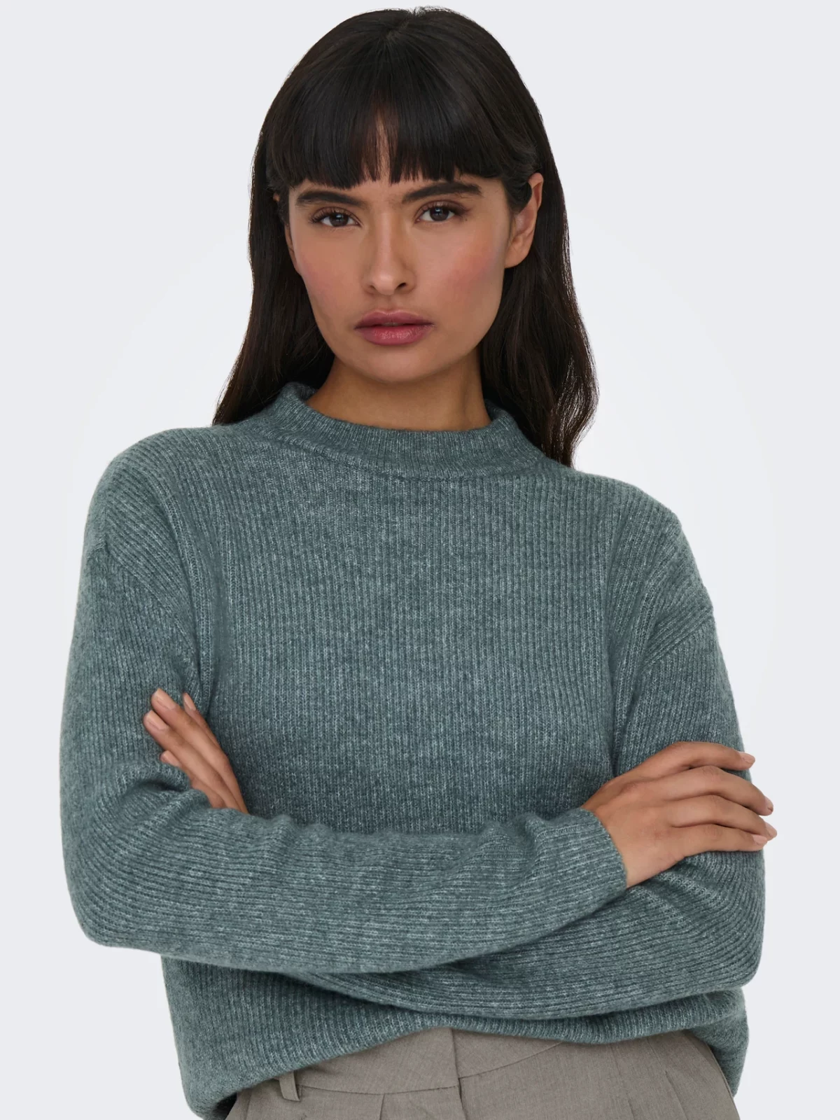 ONLCAMILLA O-NECK L/S PULLOVER Balsam Green - Bild 4