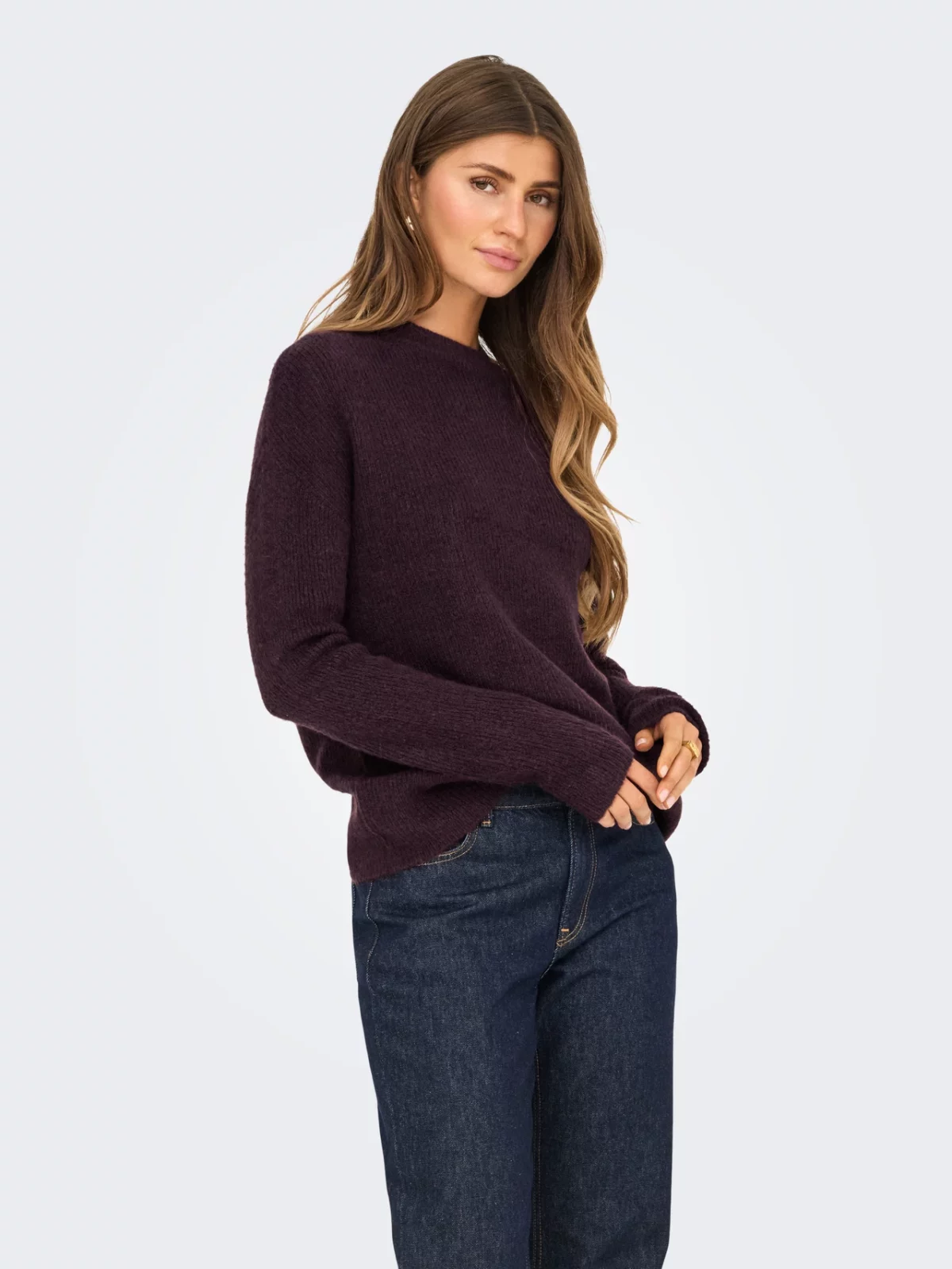ONLCAMILLA O-NECK L/S PULLOVER Winetasting - Bild 3