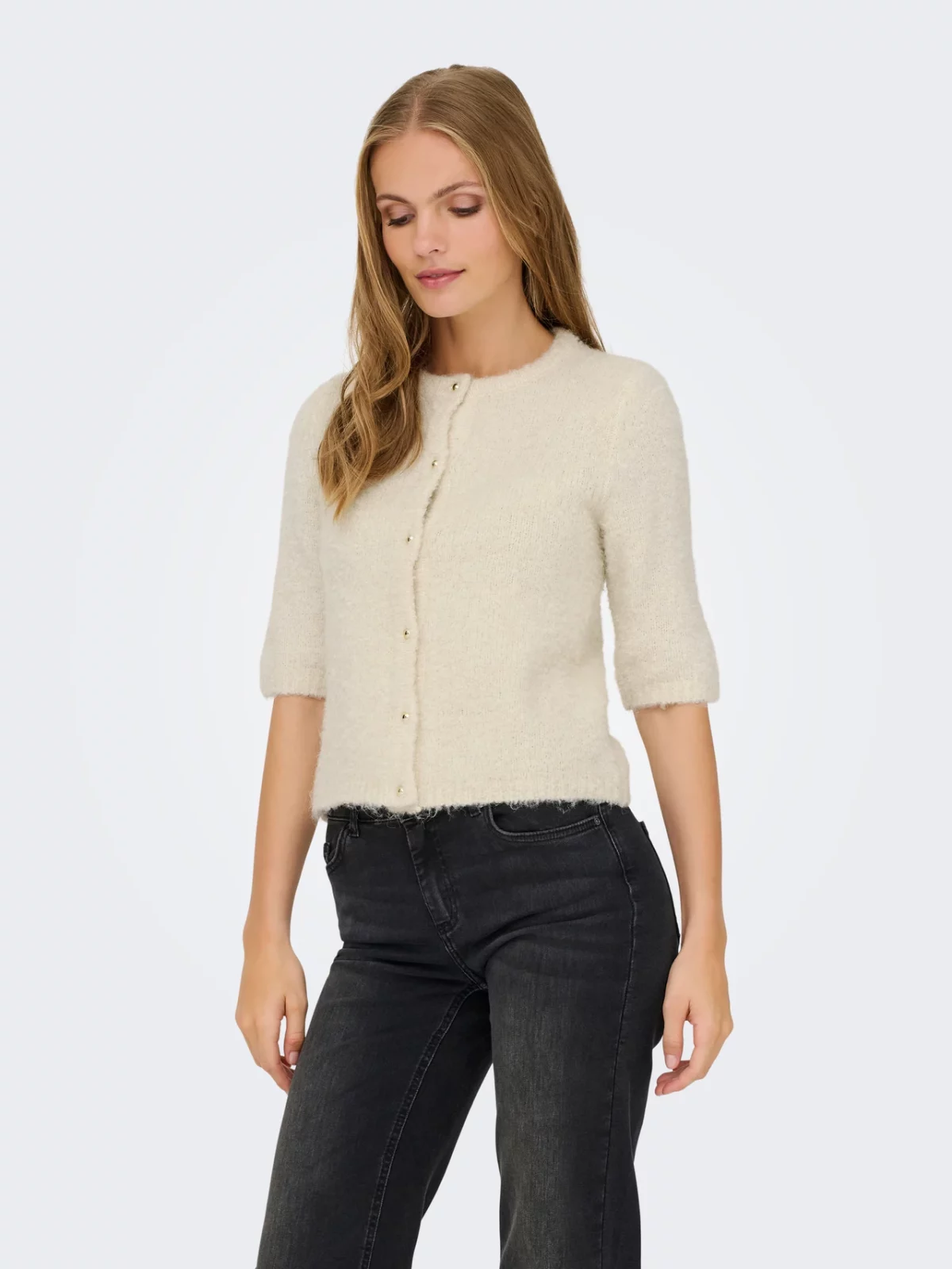 ONLCILLE SS O-NECK CARDIGAN Birch - Bild 3