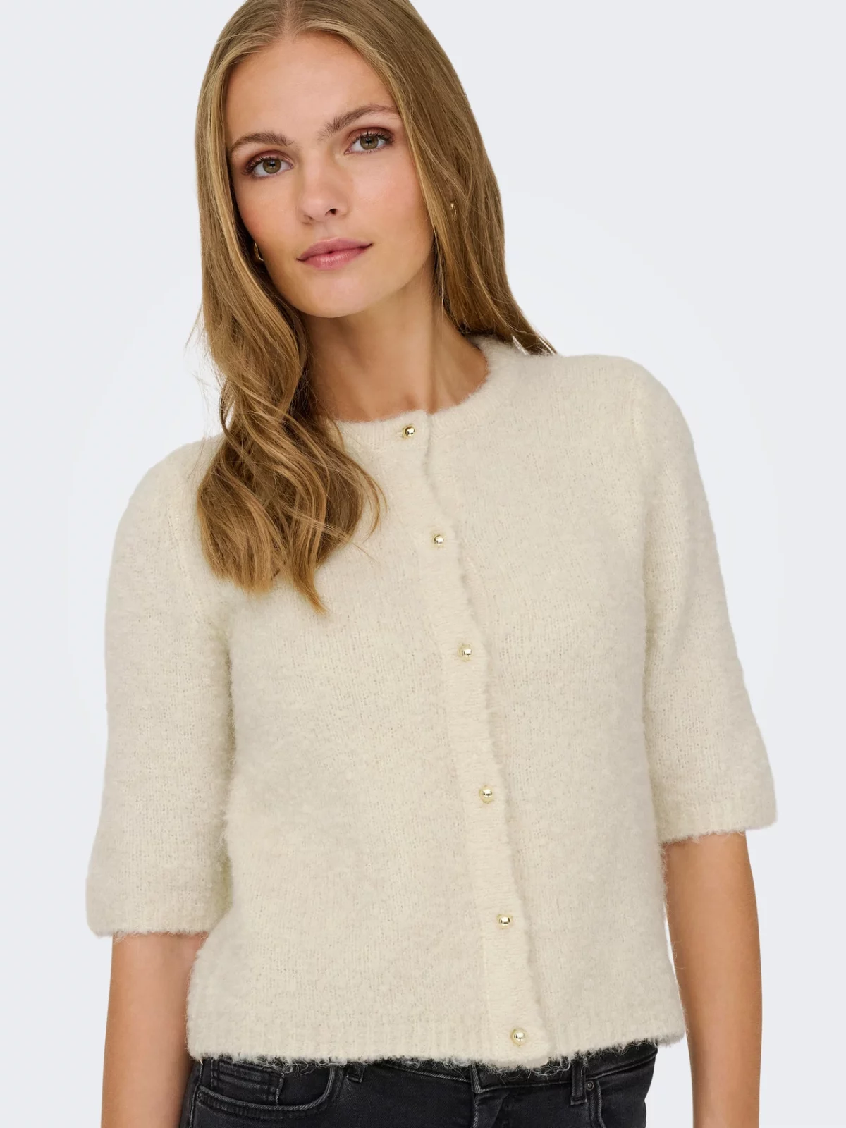 ONLCILLE SS O-NECK CARDIGAN Birch - Bild 4