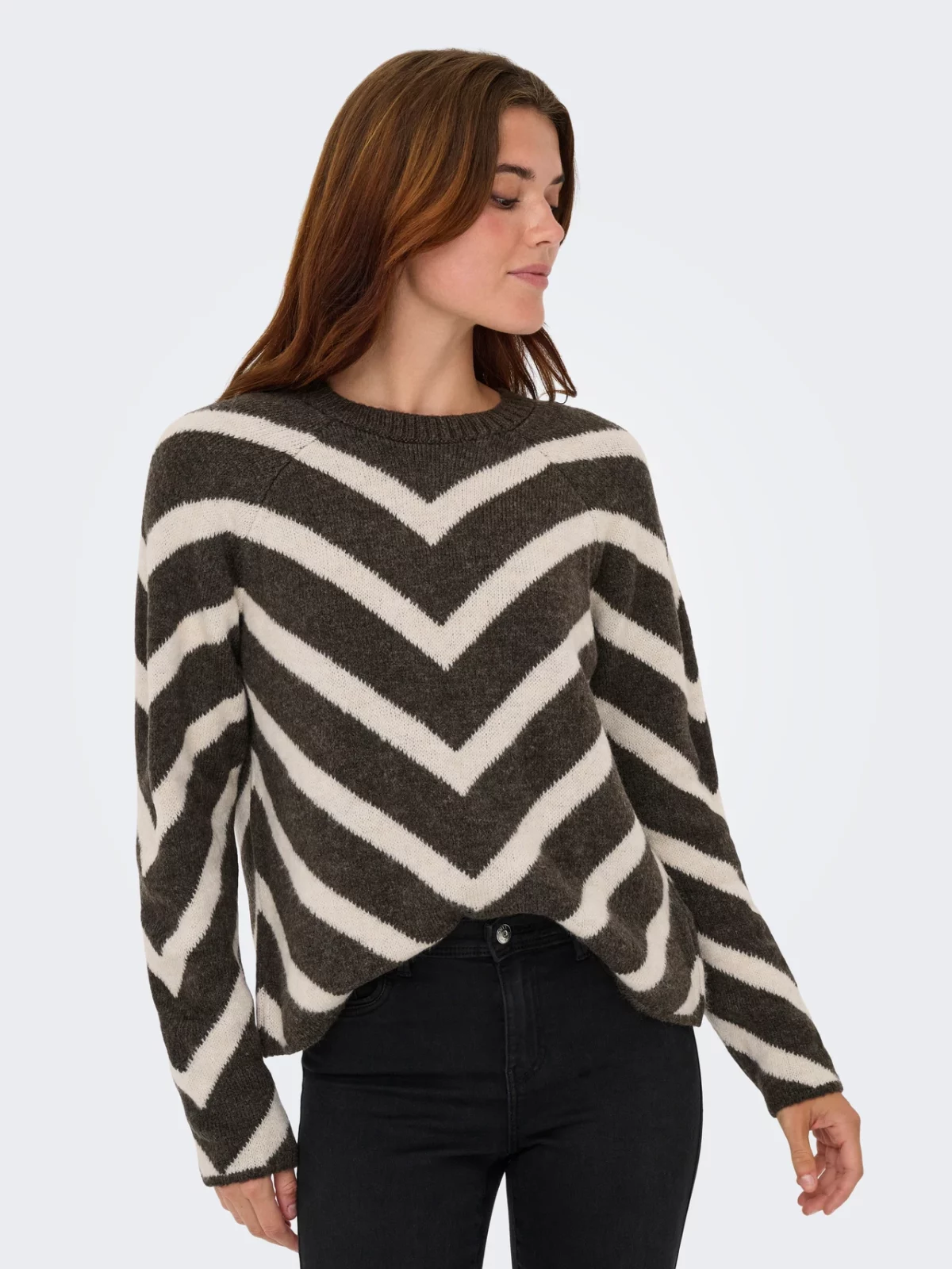ONLELIZA L/S PULLOVER Seal Brown - Bild 4