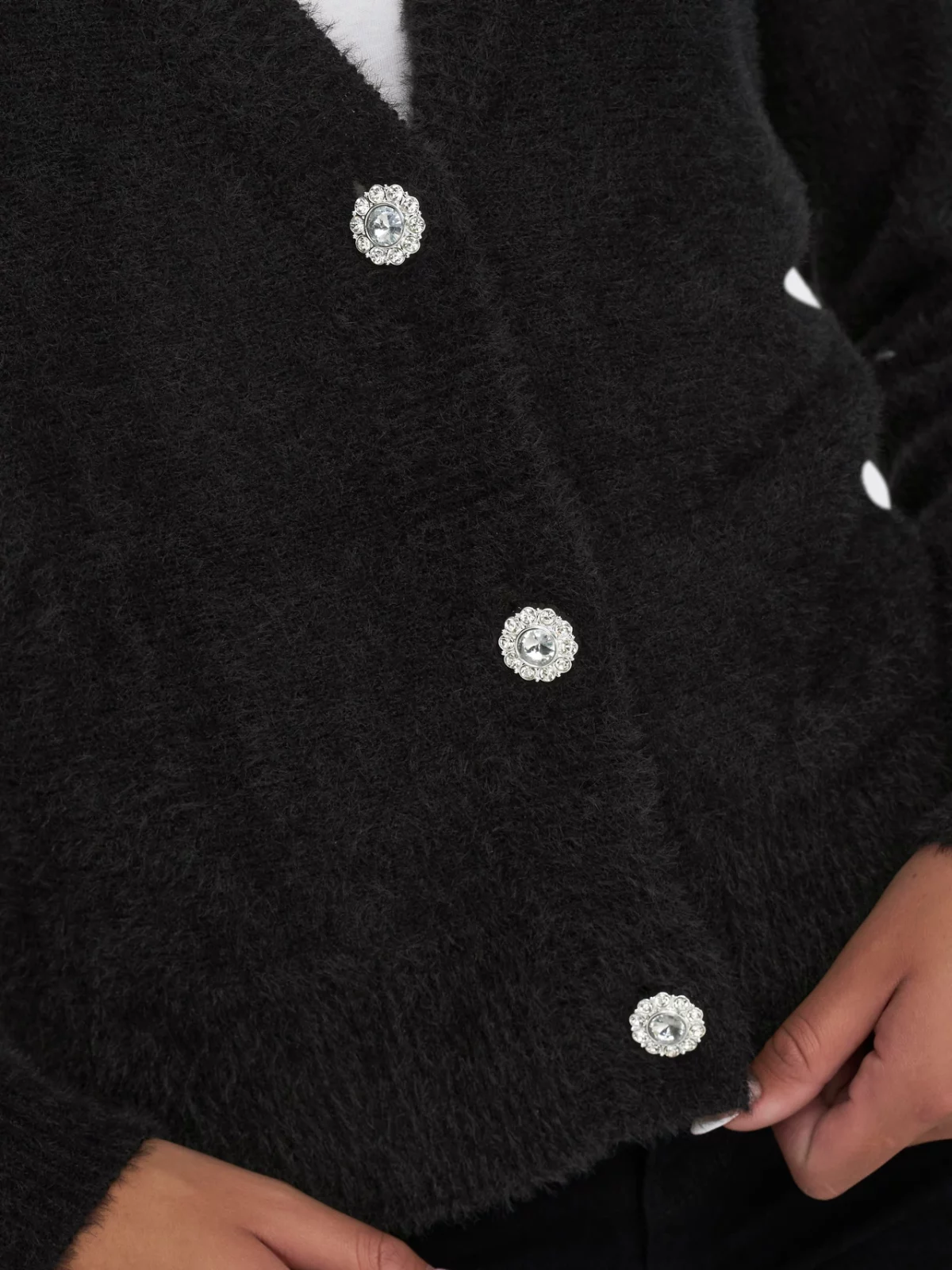 ONLELLA PIUMO LS CARDIGAN Black - Bild 5