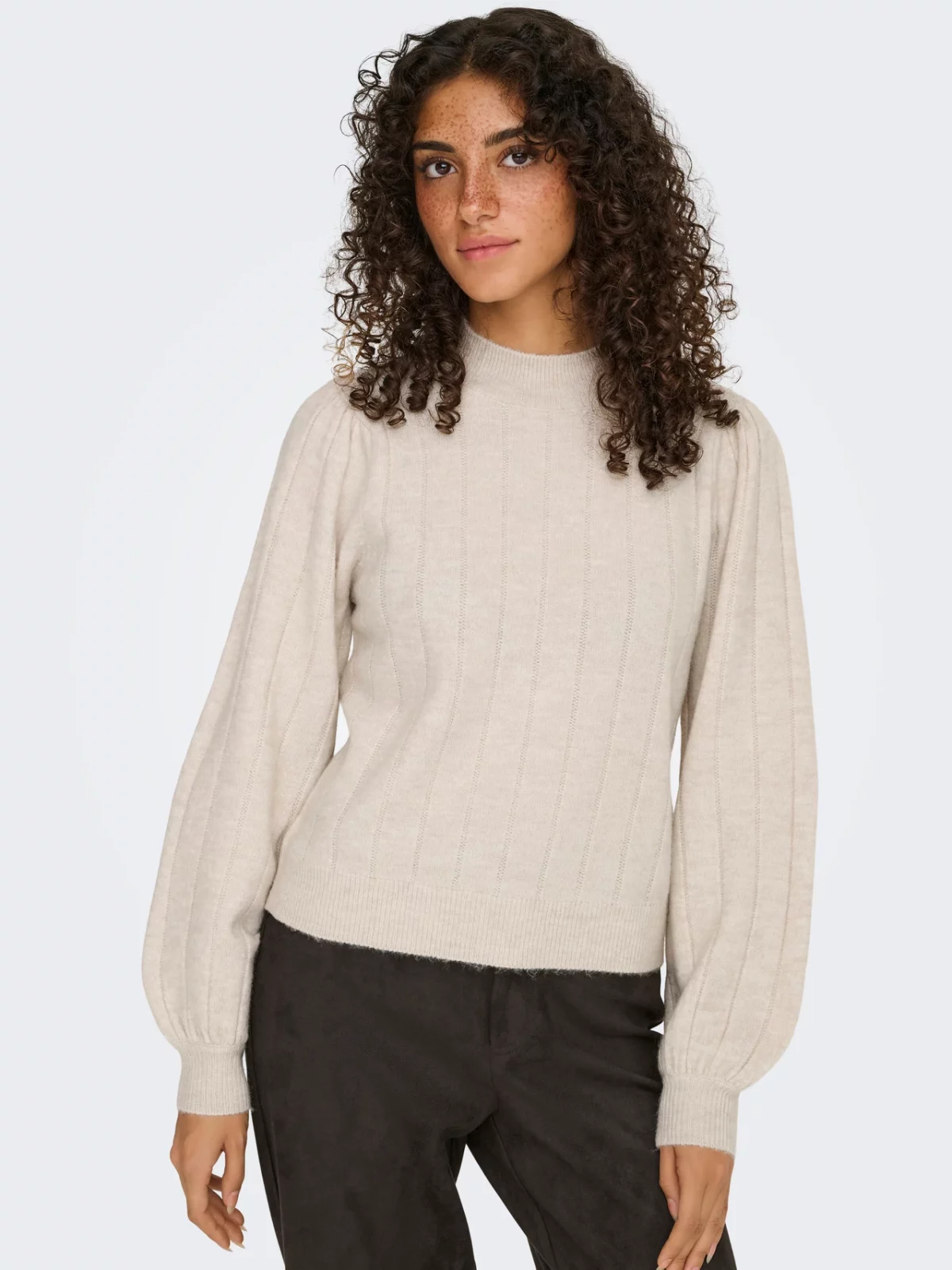 ONLFIRENZE LS HIGHNECK PULLOVER Whitecap Gray - Bild 4