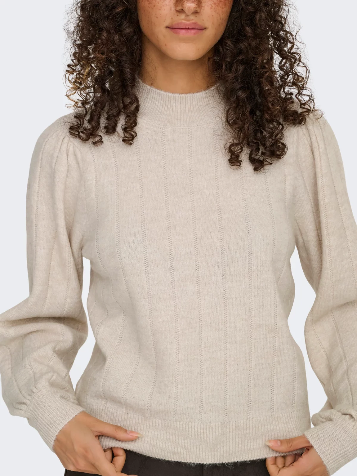 ONLFIRENZE LS HIGHNECK PULLOVER Whitecap Gray - Bild 5