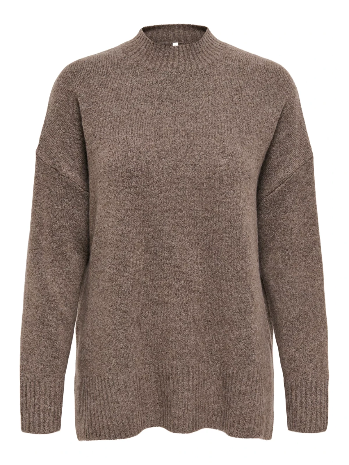 ONLHAZEL LS HIGHNECK OVERS PULLOVER Brown Lentil
