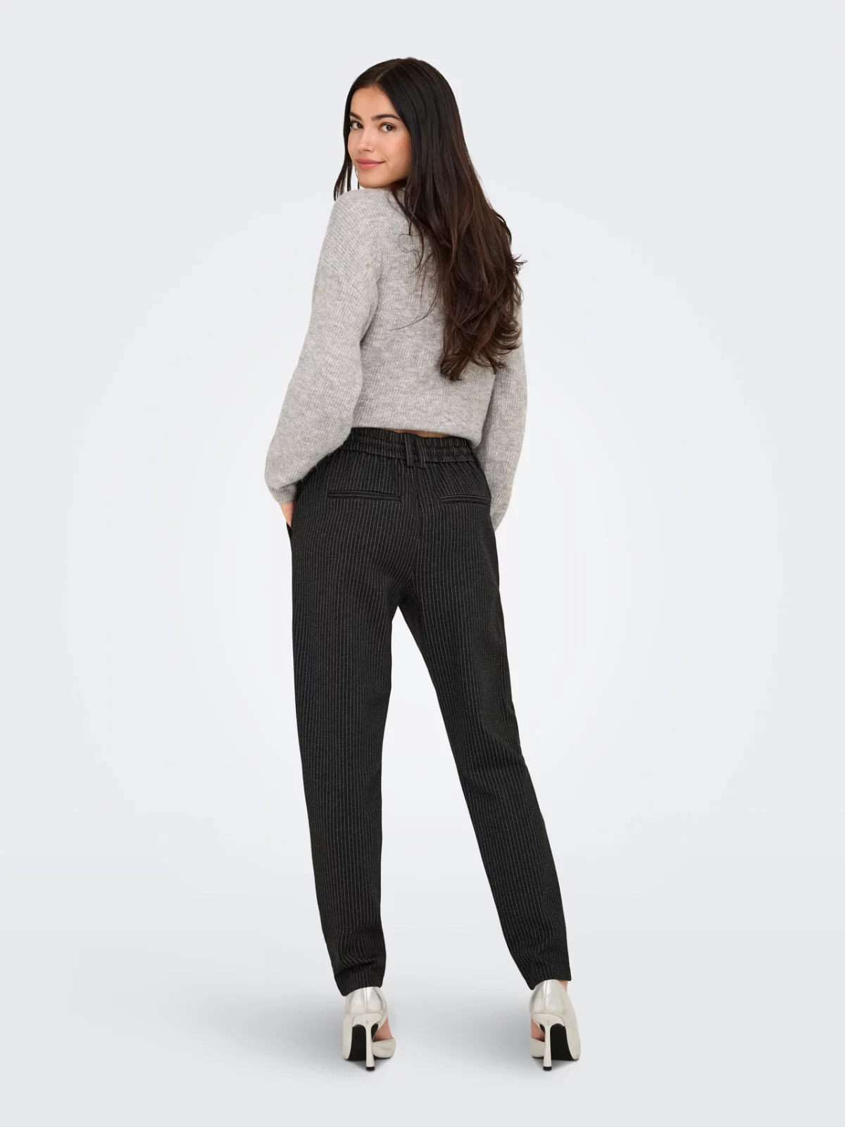 ONLPOPTRASH-JILL EASY PINS PANT Dark Grey Melange - Bild 4