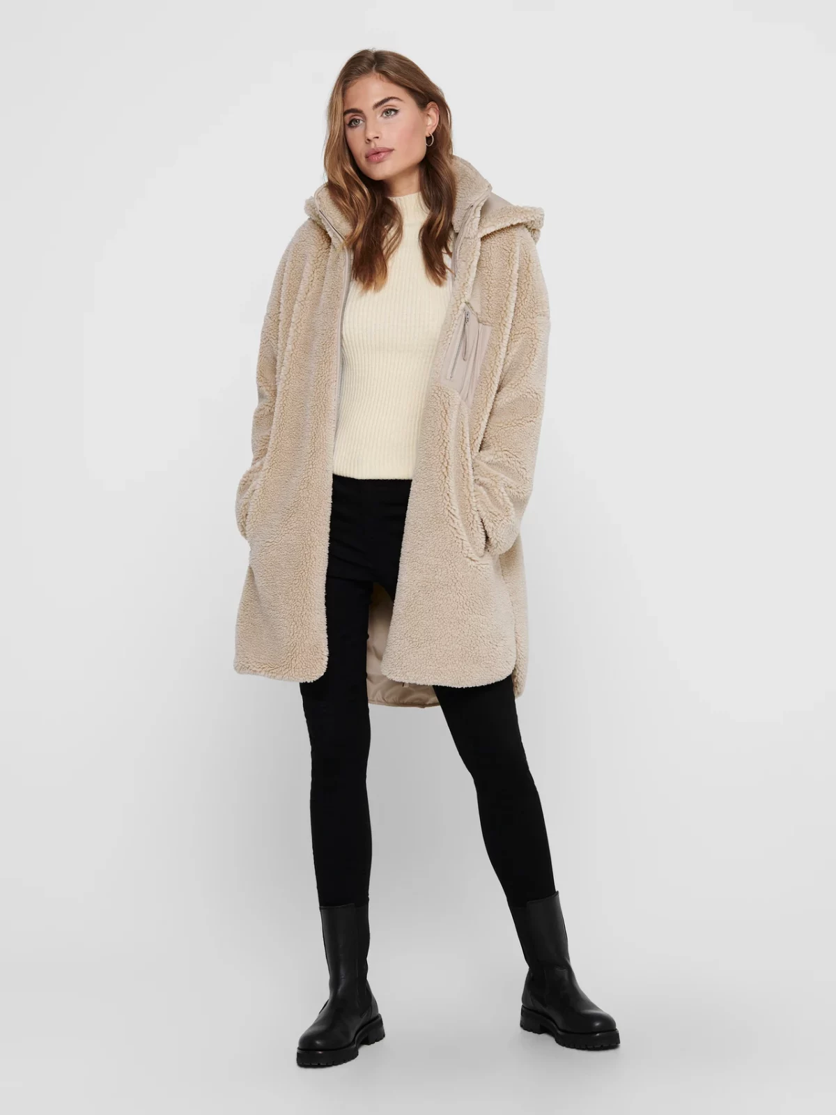 ONLSASCHA SHERPA JACKET LIFE Cuban Sand - Bild 5