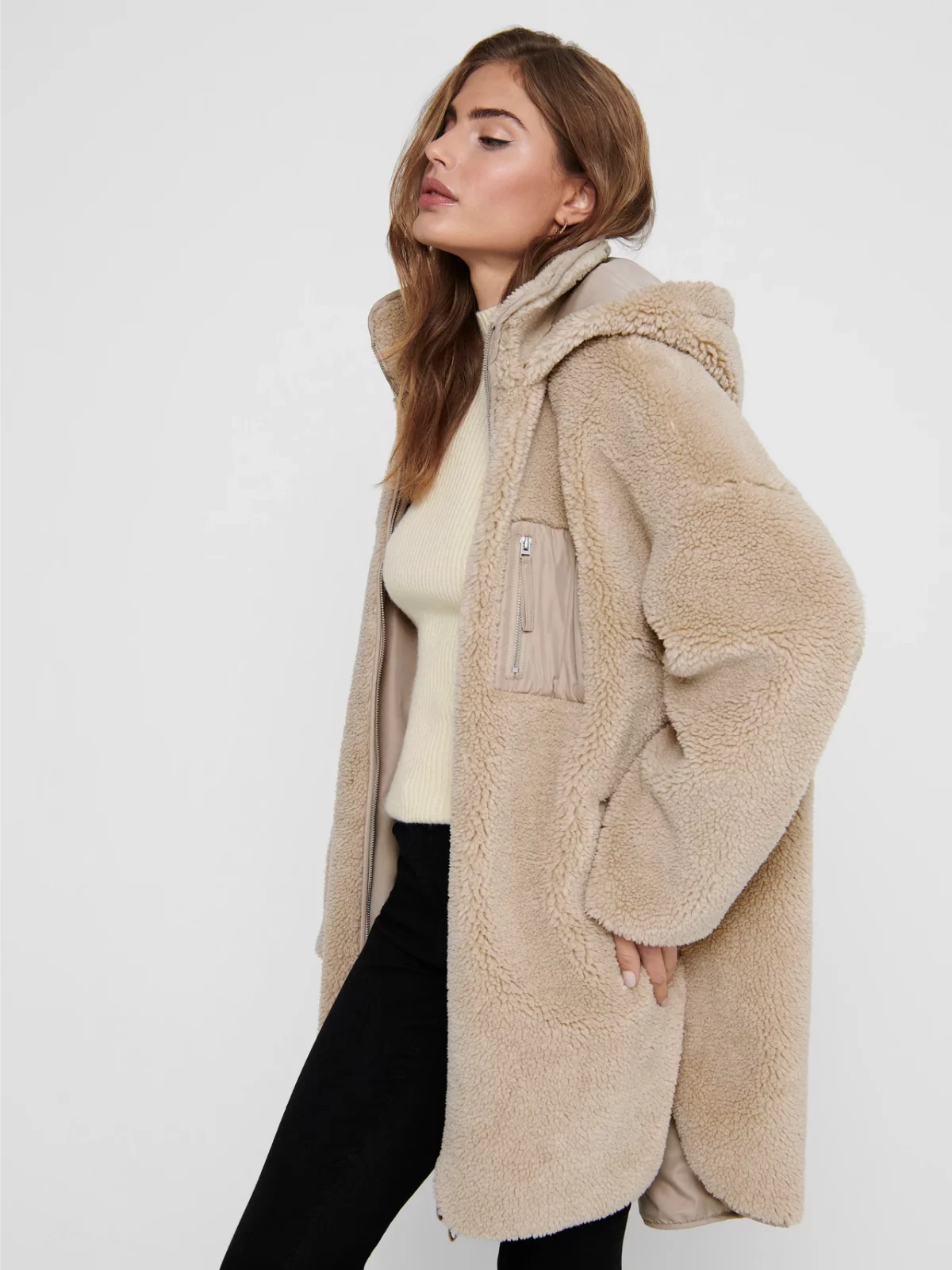ONLSASCHA SHERPA JACKET LIFE Cuban Sand - Bild 7