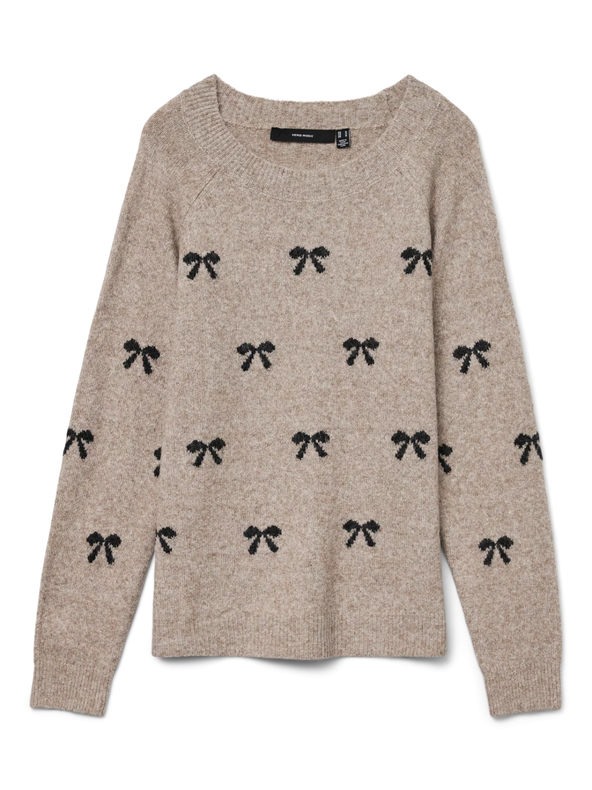 VMDOFFY INTARSIA LS O-NCK PULLOVER Moon Rock