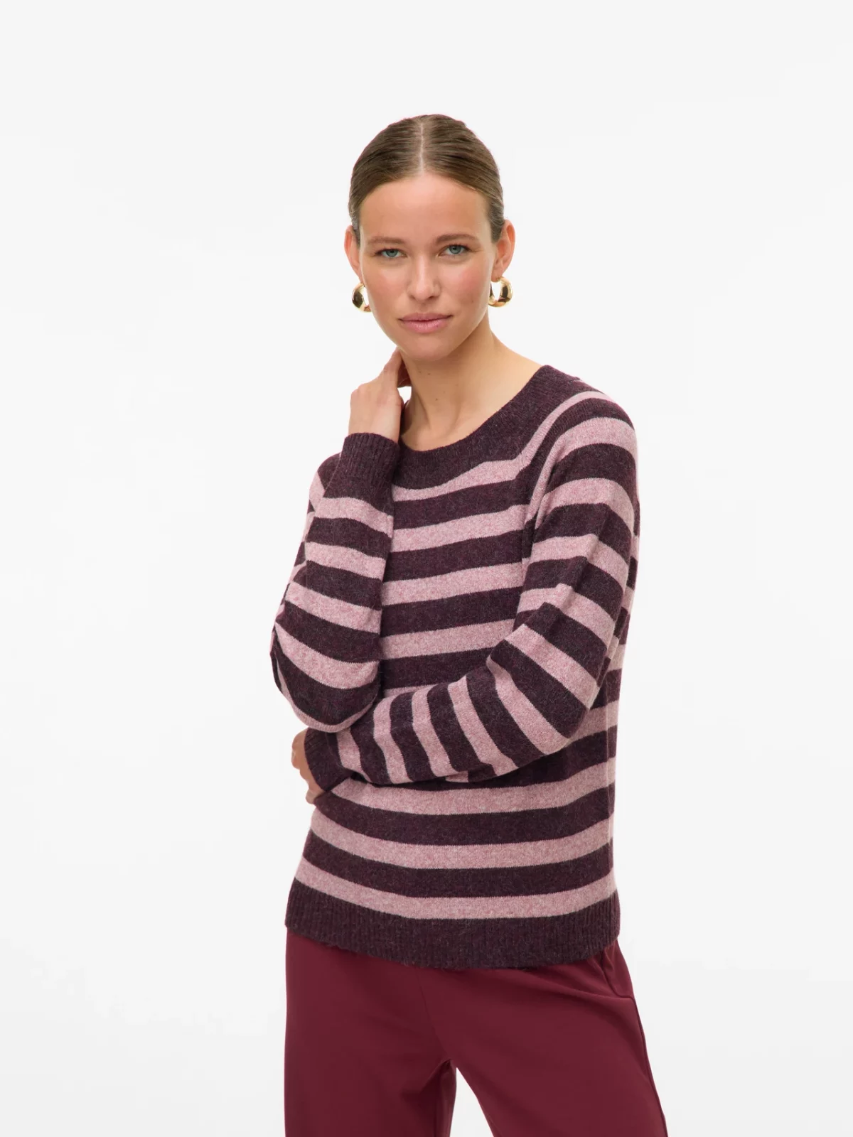 VMDOFFY LS O-NECK BLOUSE Winetasting/Rose Brown - Bild 2
