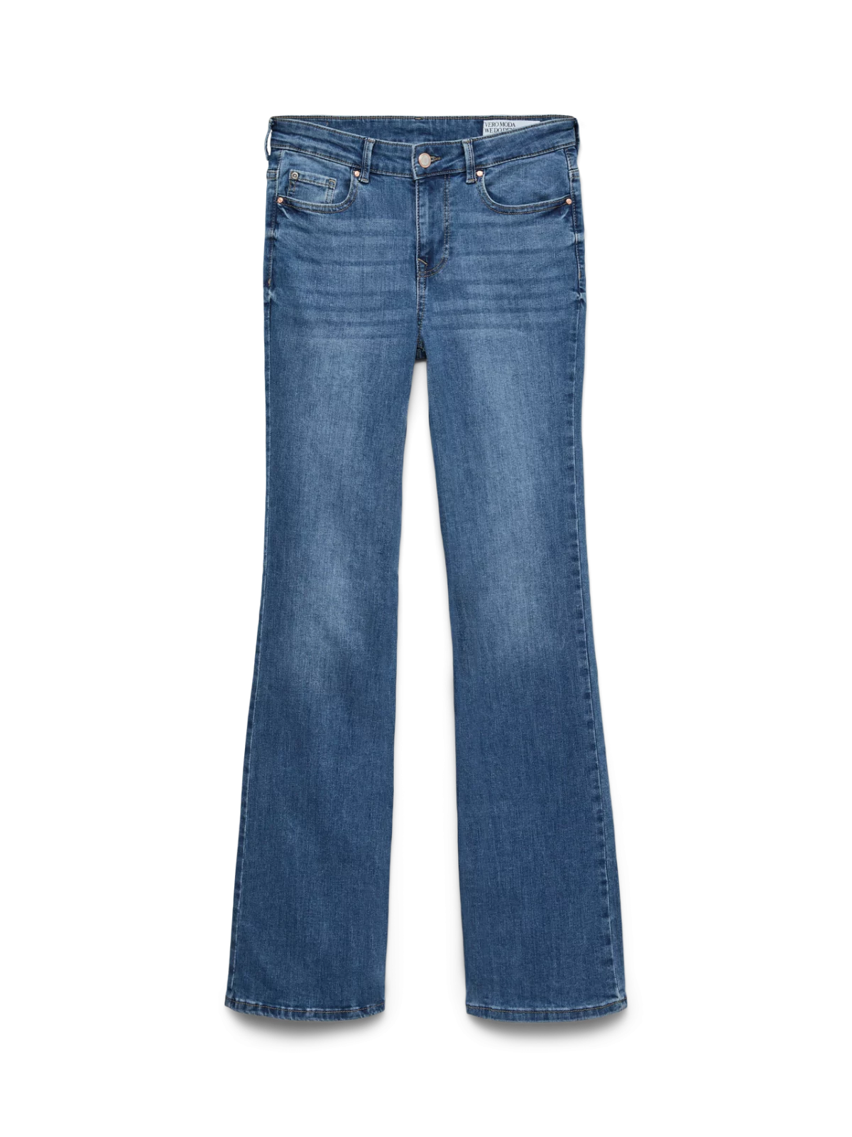 VMFLASH MR FLARED POCKET JEANS Medium Blue Denim