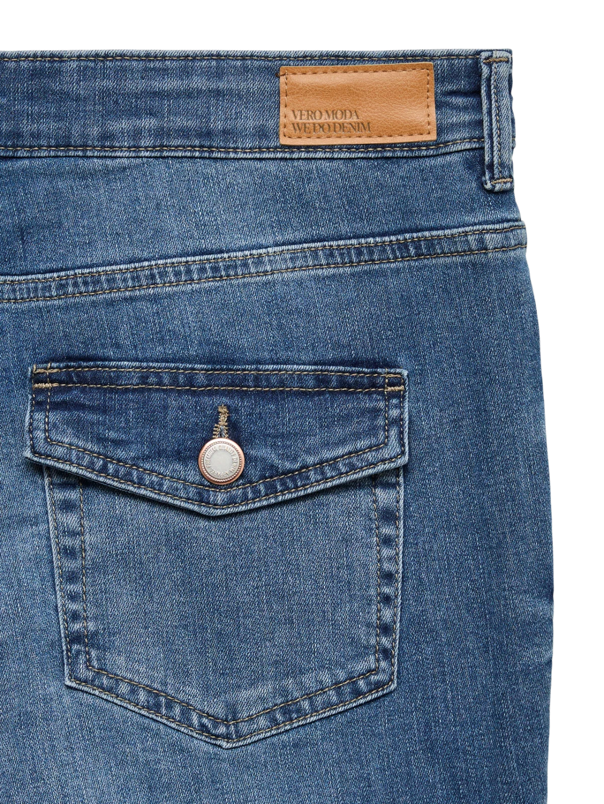 VMFLASH MR FLARED POCKET JEANS Medium Blue Denim - Bild 5
