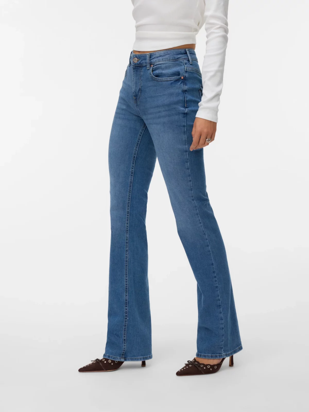 VMFLASH MR FLARED POCKET JEANS Medium Blue Denim - Bild 3