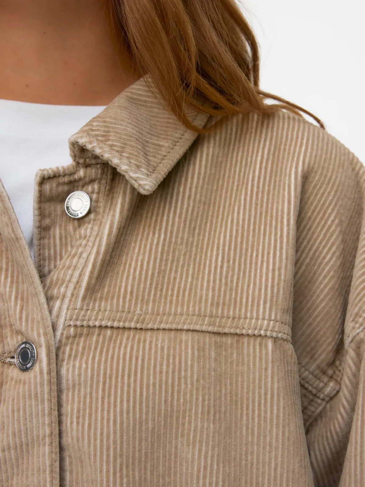 VMJAMIE LS CORDUROY SHACKET Silver Mink - Bild 4