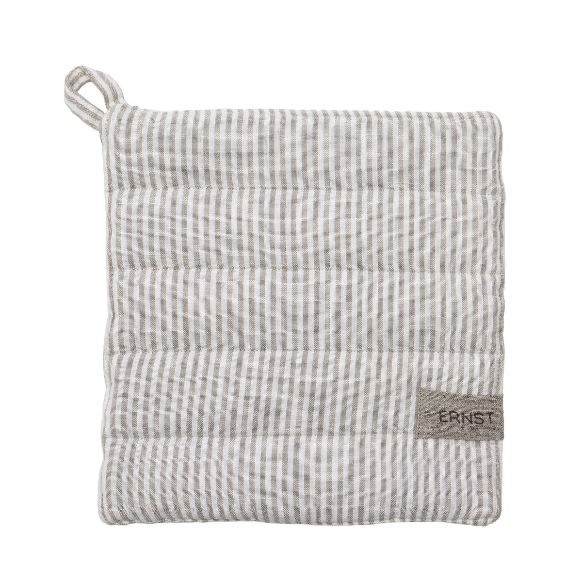 Ernst Grytlapp Smal Randig Beige/Vit