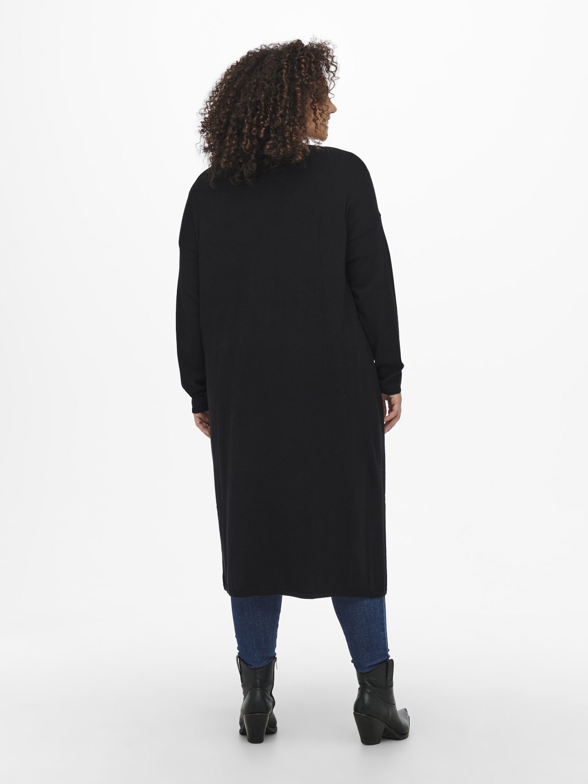 CARESLY L/S OPEN LONG CARDIGAN Black - Bild 5