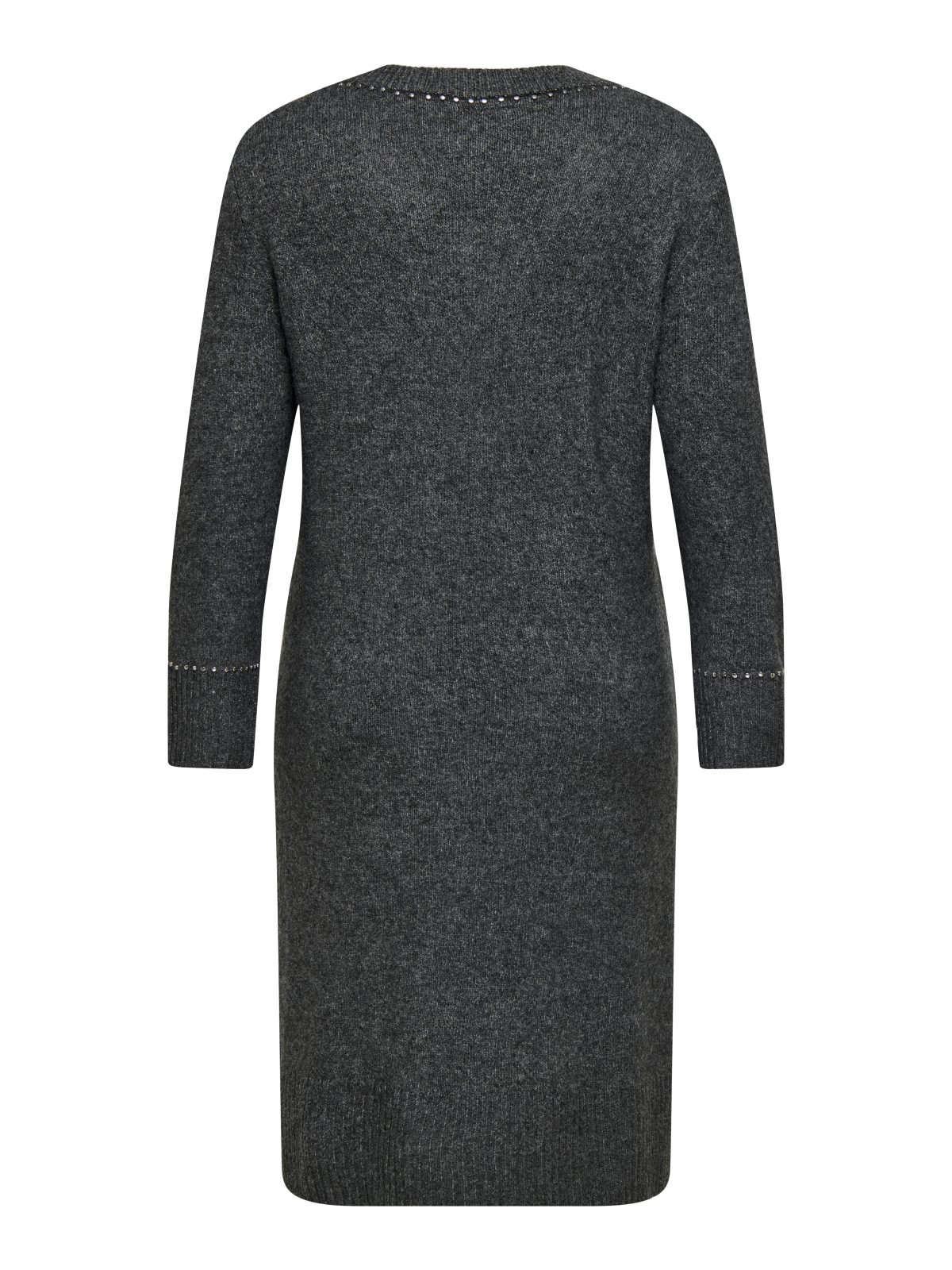 CARELSIE LS STUDS MIDI DRESS Medium Grey Melange - Bild 2