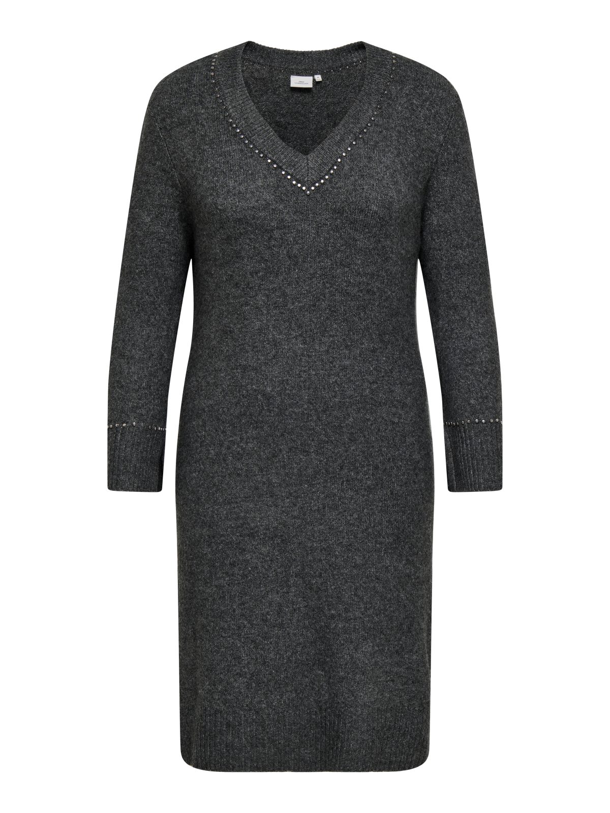 CARELSIE LS STUDS MIDI DRESS Medium Grey Melange