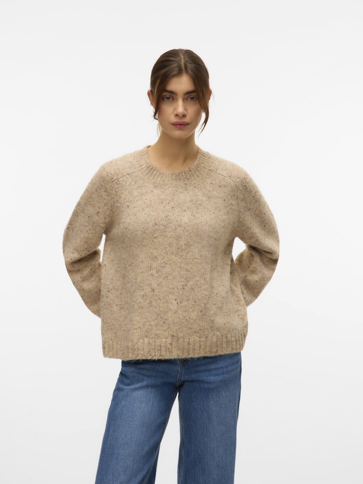 VMINGRID LS O-NECK PULLOVER Silver Mink - Bild 2