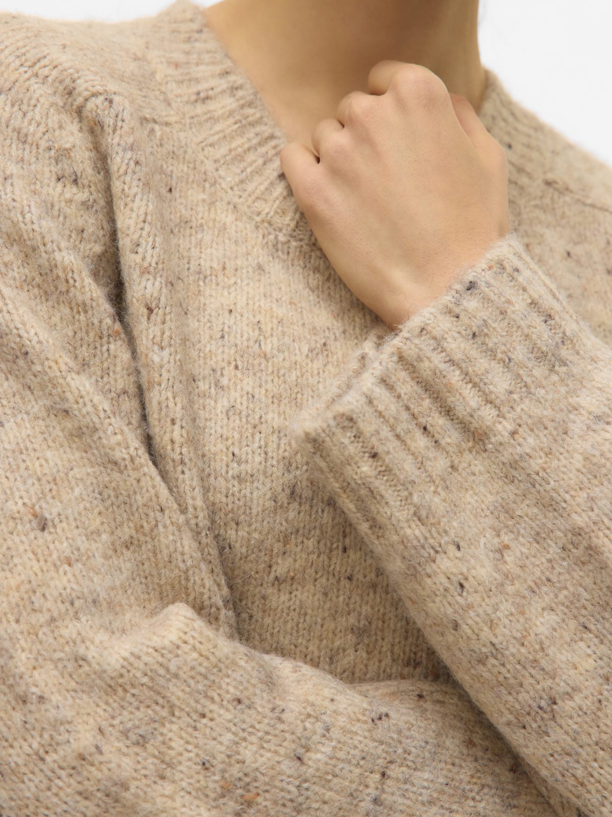 VMINGRID LS O-NECK PULLOVER Silver Mink - Bild 5